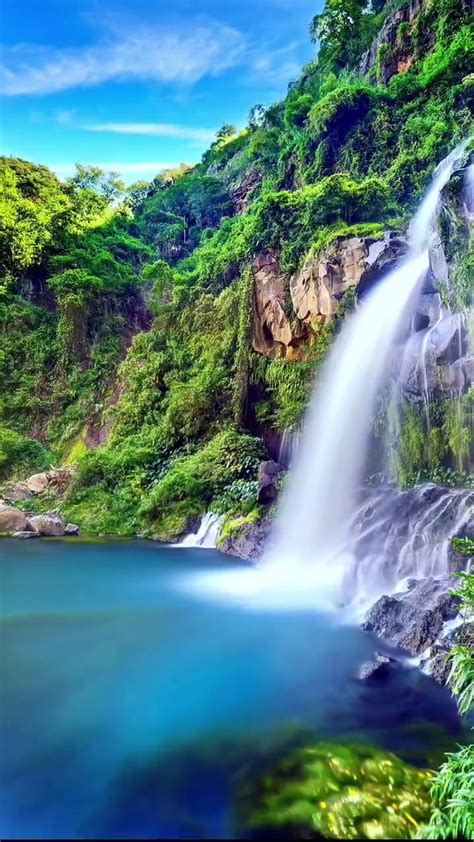 高山流水瀑布(风景手机动态壁纸) - 风景手机壁纸下载 - 元气壁纸