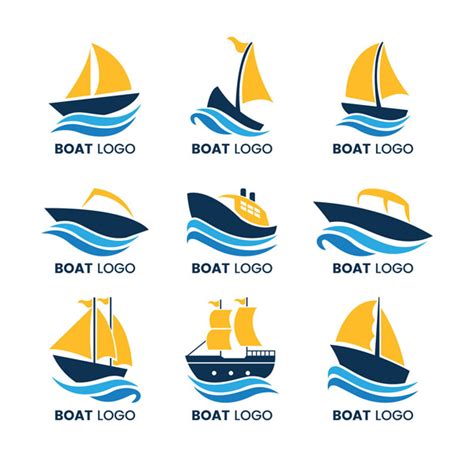 船LOGO设计合集#轮船#货船LOGO#船厂#小舟#沙船#邮轮#邮轮#船锚#帆船#木船#海盗船 (94)