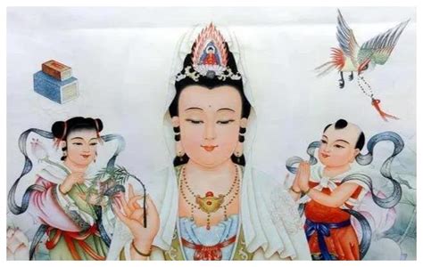 梵趣 陶瓷善财童子龙女观音佛像菩萨摆件供奉对童满彩绘金童玉女-阿里巴巴