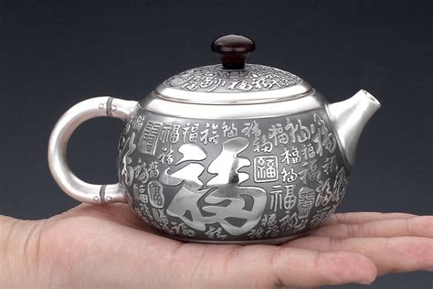银器 银制品 银壶 纯银999 银茶具套装 银茶壶 银茶杯 高雅百福-阿里巴巴