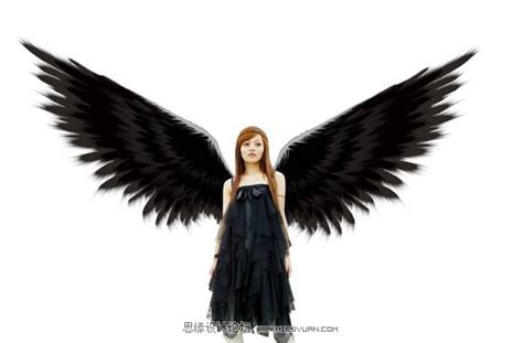 Photoshop打造一个漂亮的黑翼天使 - PS教程网