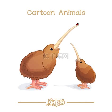 卡通系列卡通动物︰ 几维鸟素材图片免费下载-千库网