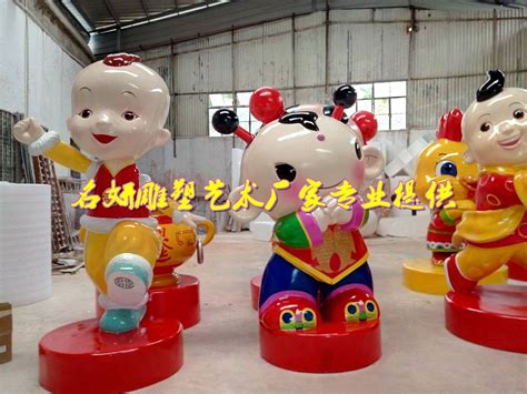 文旅产业穿着中国唐装卡通玻璃钢福娃雕塑公仔女孩娃娃|纯艺术|雕塑|名妍艺术谢生 - 原创作品 - 站酷 (ZCOOL)