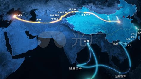 一带一路路线图图片