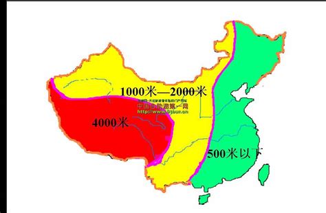 中国海拔分布图图片