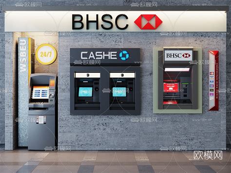 现代银行ATM存取款机3D模型下载_ID10015533_3dmax免费模型-欧模网