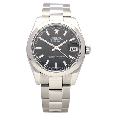 Rolex Datejust 178240 - Midsize Watch - Black Dial - 2005| Miltons Diamonds