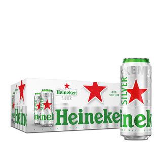 Heineken 喜力 silver/喜力星银啤酒500ml*12瓶 整箱装清爽口味啤酒 69元（需用券）69元 - 爆料电商导购值得买 ...