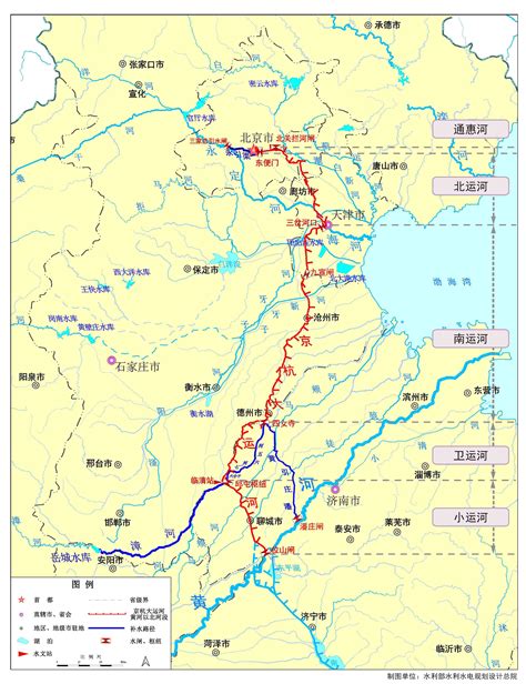 京杭大运河路线图图片 京杭大运河路线图图片