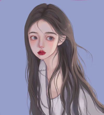 插画师头像女生温柔