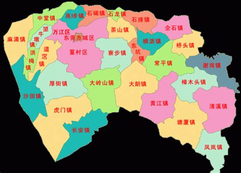 东莞市行政区划图图片 东莞市行政区划图图片