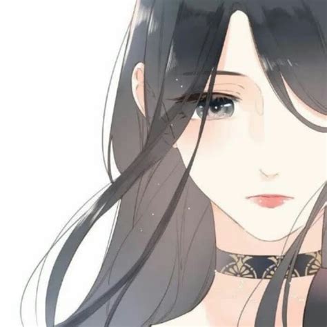 长发温柔漫画女生头像