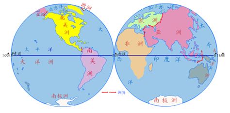手绘七大洲四大洋的图片简图 太平洋占49.8%大西洋26