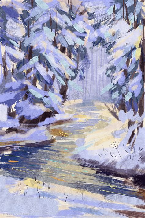 冬天浪漫的雪景高清图片下载-正版图片500672511-摄图网