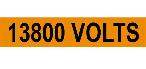 13800 Volts Marker - Save 10% Instantly