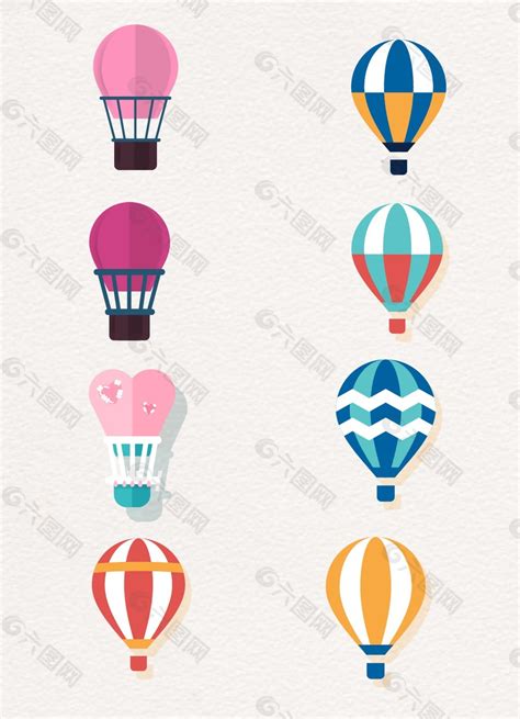 花纹线条卡通设计热气球设计元素素材免费下载(图片编号:9296845)-六图网