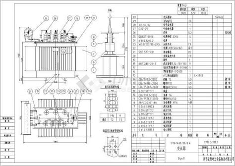 S11-1000/10/0.4变压器外形平面尺寸图_cad图纸下载-土木在线