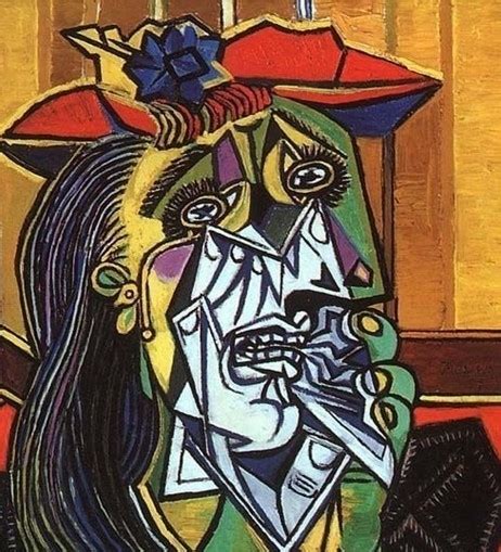 毕加索--哭泣的女人。刻画了一位极其悲伤的… - 堆糖，美图壁纸兴趣社区