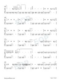 爱存在-完整版双手简谱预览3-钢琴谱文件（五线谱、双手简谱、数字谱、Midi、PDF）免费下载