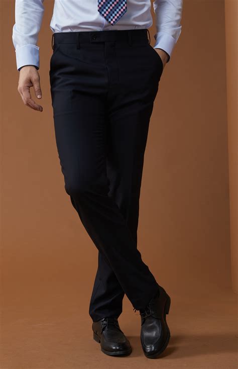 藏蓝色毛涤混纺（50%毛）商务西裤-男装定制 | 拉雅网，拉雅私定，拉雅私人定制，在线定制领导品牌