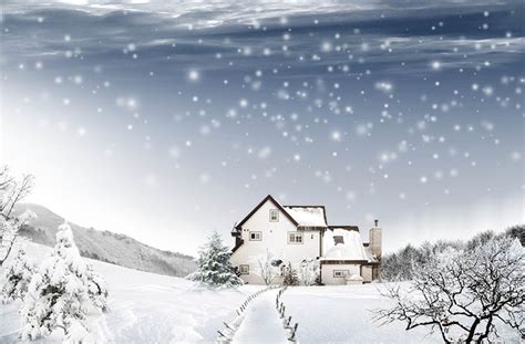 下雪的村庄高清图片下载-正版图片500754888-摄图网