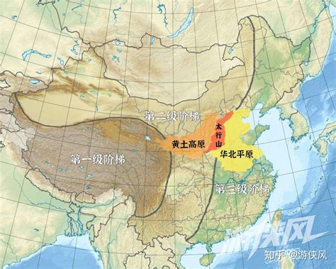 太行山脉地形图图片
