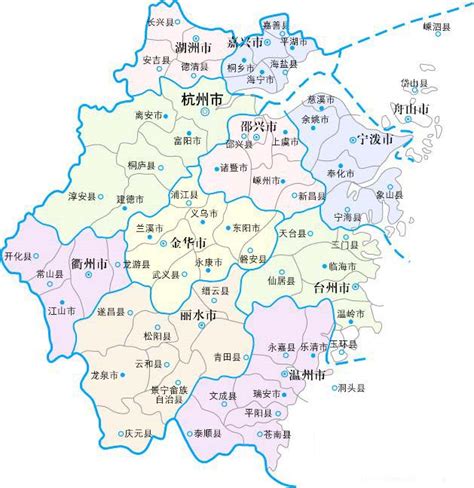 浙江省政区图_浙江地图_初高中地理网