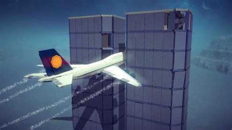 【Besiege围攻】飞机坠毁与击落，客机失控，撞向双子大楼_腾讯视频