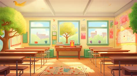 学校放学后空无一人的教室插画图片素材下载_jpg格式_熊猫办公