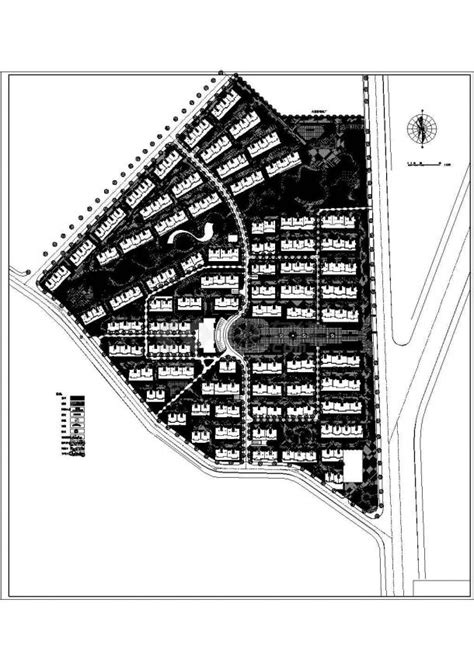 枣庄市某地优秀住宅小区设计规划cad图纸，共一份资料_住宅小区_土木在线