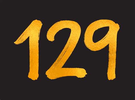 129 Number logo vector illustration, 129 Years Anniversary Celebration ...