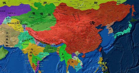 清朝末年地图全貌,清朝最大的版图有多大？-史册号