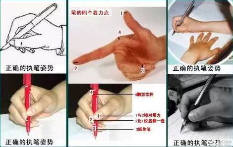 握笔正确姿势图片