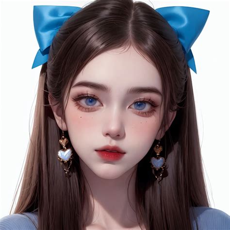 ai变脸甜美女生头像图片