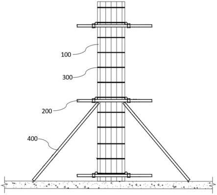 一种建筑施工圆柱模板支撑结构的制作方法