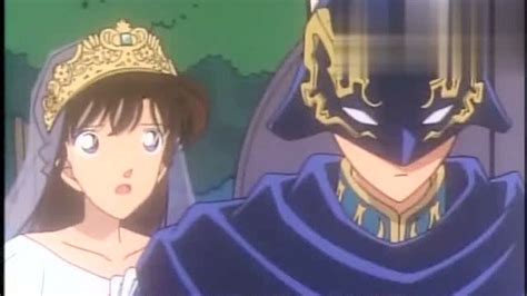 「名侦探柯南」经典的一幕,黑衣骑士新一与公主小兰_腾讯视频