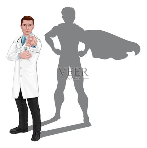 超级英雄医生需要你的指导概念插画图片素材_ID:396355667-Veer图库