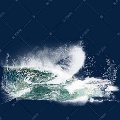 海浪蓝色海洋大风大浪素材图片免费下载-千库网