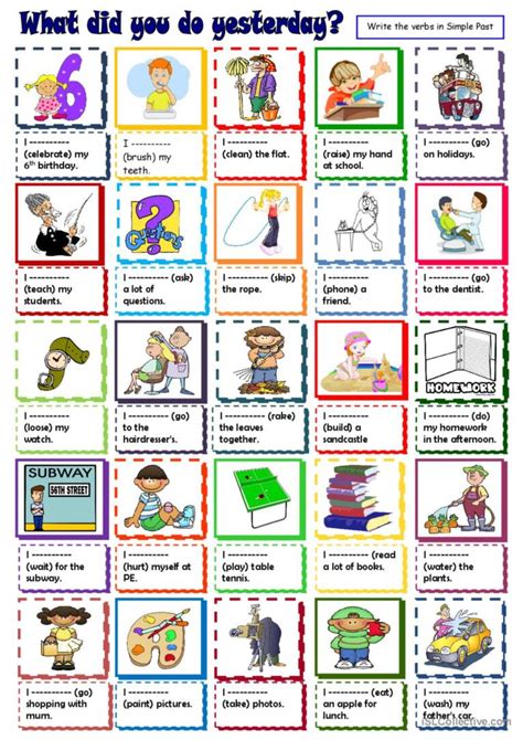 to do - did - done - ESL worksheet by AlexandraDores