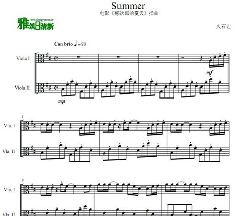 Summer》菊次郎的夏天 简单版 带指法,钢琴谱》久石让（五线谱 钢琴曲 指法）-弹吧|蛐蛐钢琴网