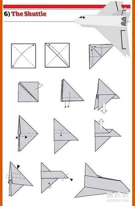 折纸折纸飞机大全图片步骤图解法(折纸飞机大全图解步骤大全简单) - 抖兔教育