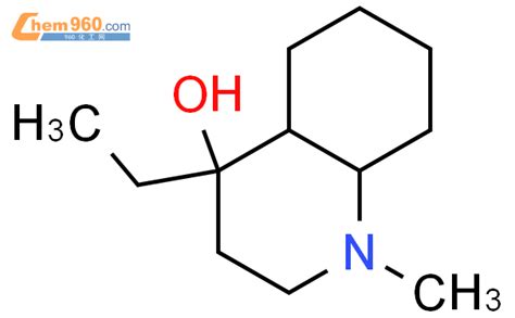 54924-05-9,4-Quinolinol, 4-ethyldecahydro-1-methyl-化学式、结构式、分子式、mol – 960化工网