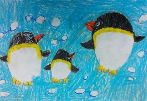 儿童彩色儿童美术画 趣味简笔画企鹅怎么画详细过程💛巧艺网