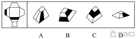 左边给定的是六面体的外表面展开图，下面哪一项能由它折叠而成？ #531736-空间翻转-图形视觉-33IQ