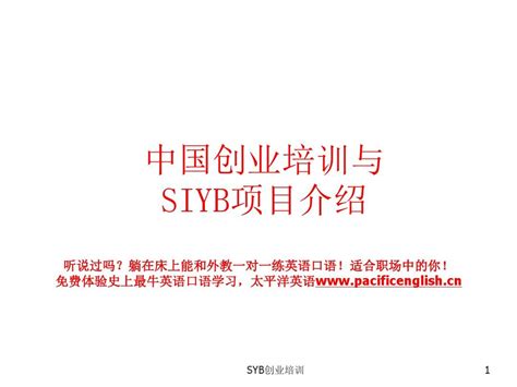 SIYB创业培训项目介绍_word文档免费下载_文档大全