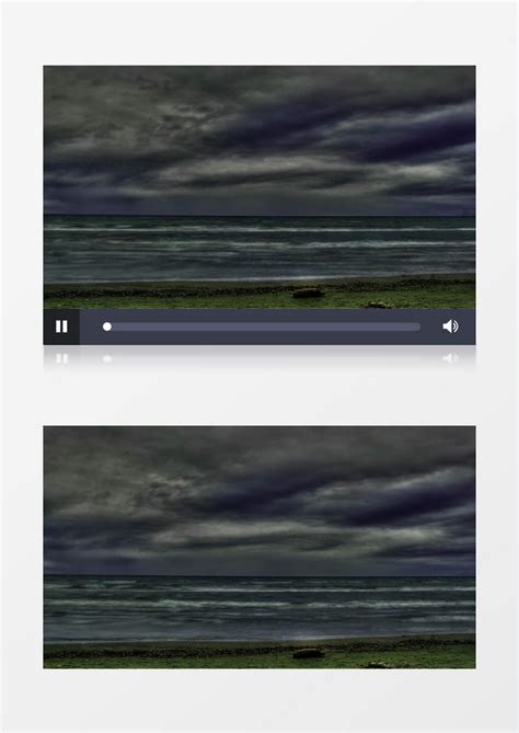 乌云密布的海边视频素材模板下载_海边视频_图客巴巴