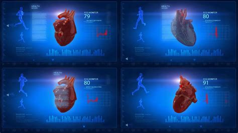 外科医生使用增强现实技术进行心脏手术。使用3D动画和手势进行心脏移植手术。互动动画显示生命体征。未来的医院。—高清视频下载、购买_视觉中国视频素材中心