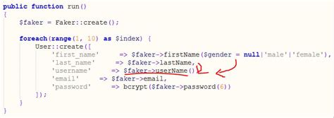 如何在Laravel 5中将Faker的随机名字和姓氏连接为全名 | 码农家园