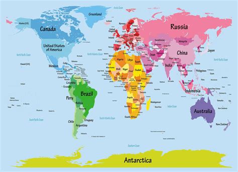 world map kids printable