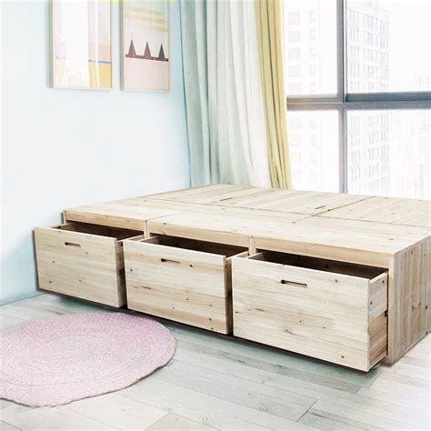 米双人床板_全松木折叠实木床榻榻米矮床硬床板 1.2 1.8米 - 阿里巴巴